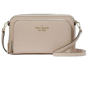 Kate Spade Staci Dual Zip Around Crossbody KG036 tusk (beige)  NWT